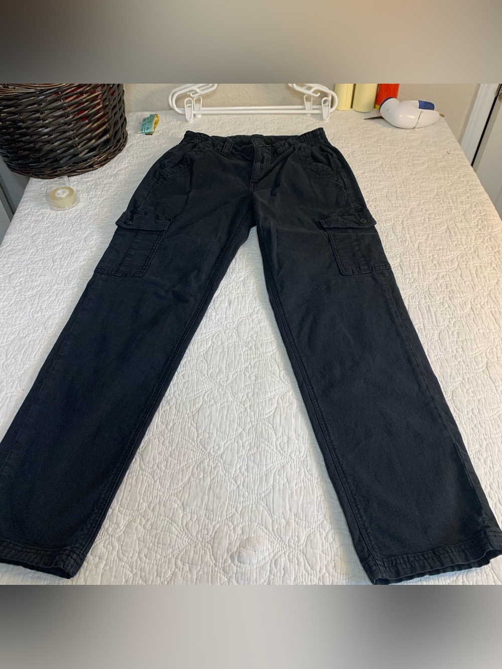 American Eagle Outfitters Black Straight Leg cargo Pants.